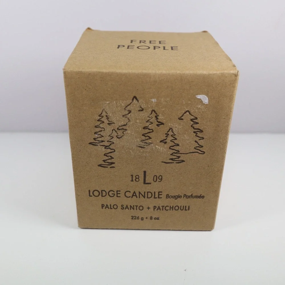 New Free People 1809 Collection Candle Lodge Palo Santo And Patchouli Scent 8 oz